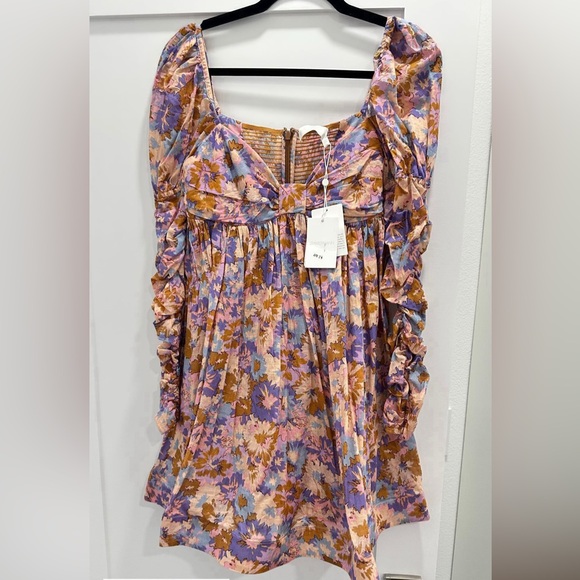 BNWT Zimmermann Violet Twist Front Mini Dress - Picture 1 of 1